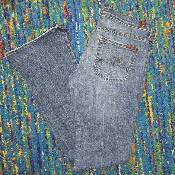 7 For All Mankind Denim - 7 For All Mankind Rocker Bootcut Jeans Size 29x32L GUC